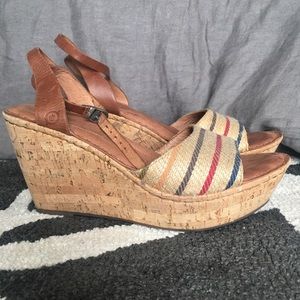 Born cork wedge sandals